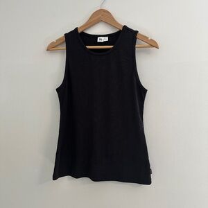 Tentree Women’s Large Black Tank Top Ribbed Cotton